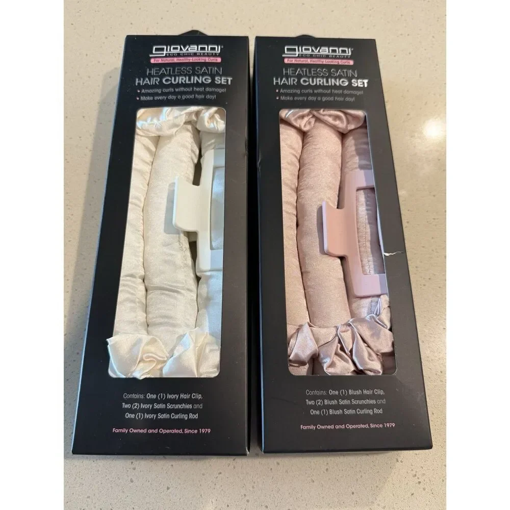 Giovanni Satin Hair Curlers Quantity 2 NWT